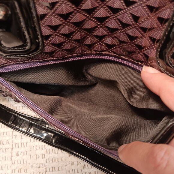 Charming Charlie textured color block 3 way handbag, shoulder bag, crossbody - Picture 10 of 15